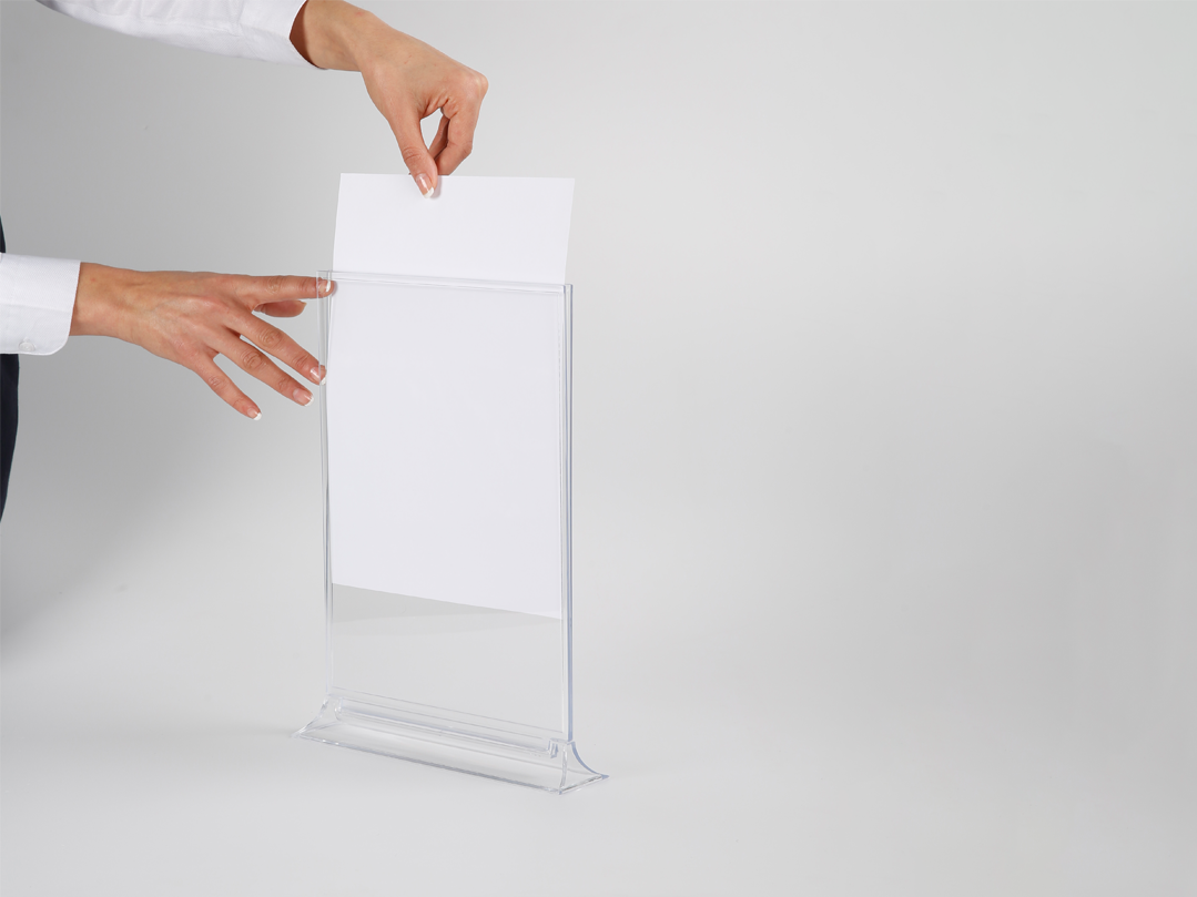 Upright Clear Brochure Holder