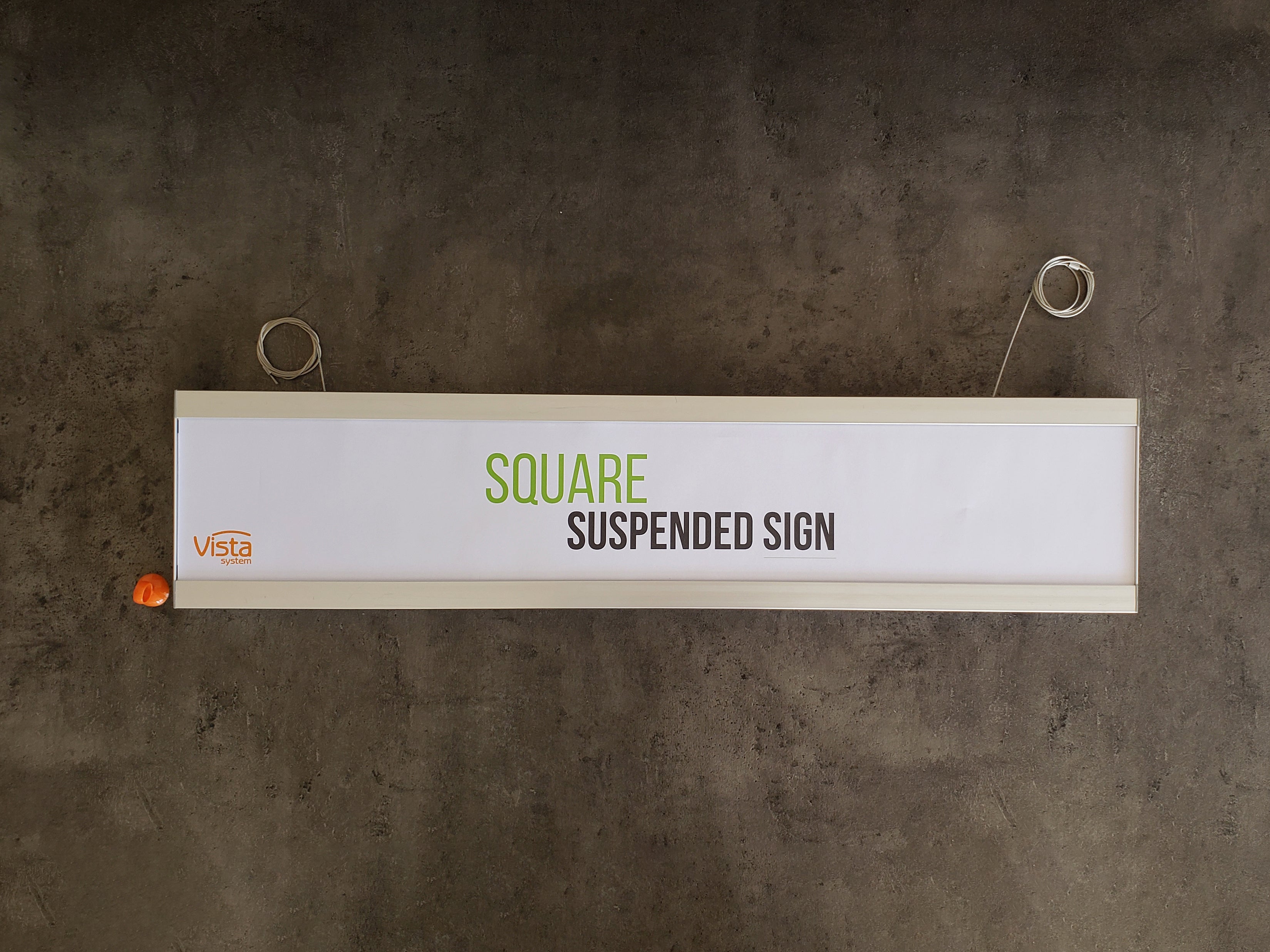 Suspended sign, Square style