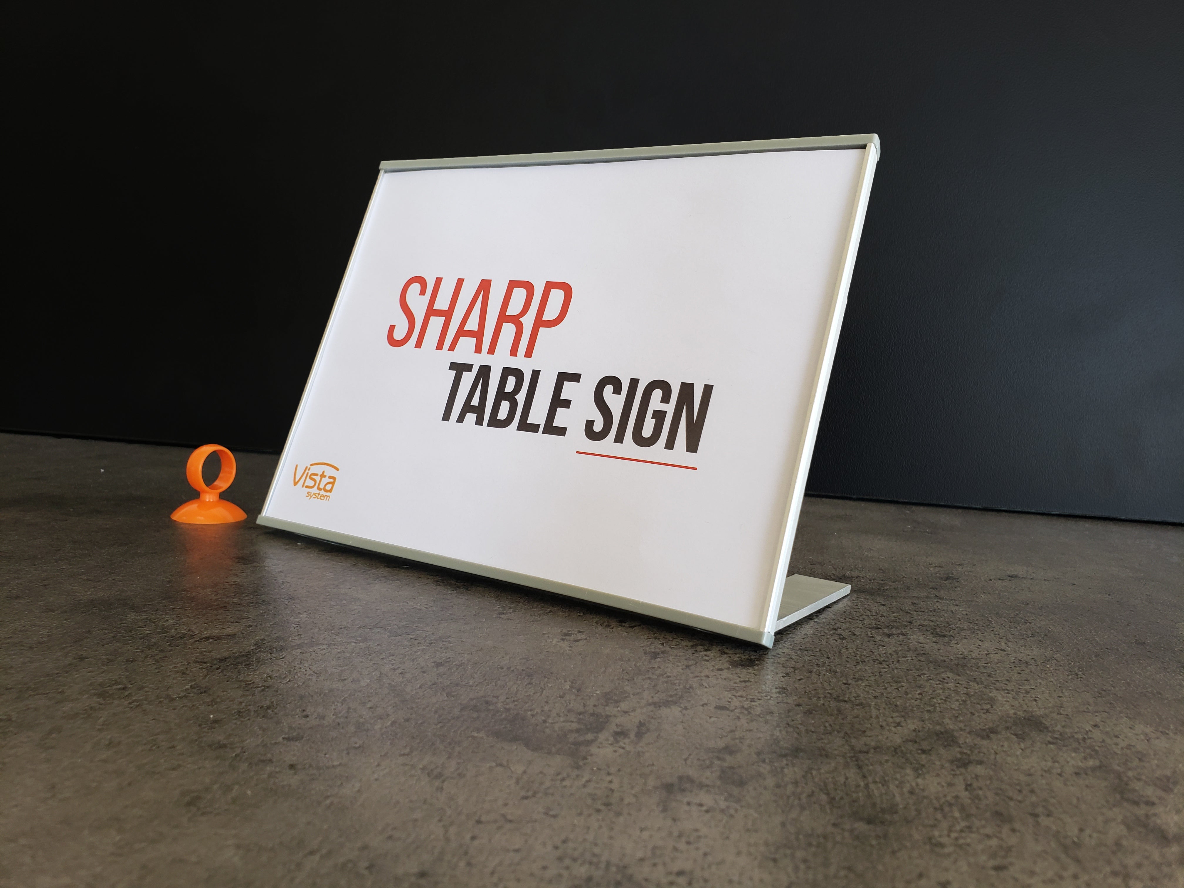 Table sign, Sharp style